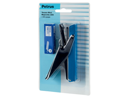 GRAPADORA PETRUS MAJORETTE DE TENAZA 205 CAPACIDAD 10 HOJAS + 1 CAJA GRAPAS N 202