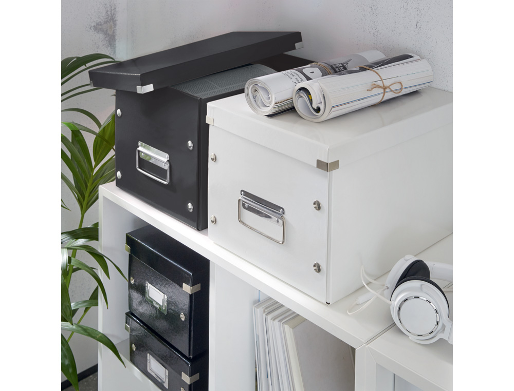 CAJA ALMACENAMIENTO LEITZ CLICK & STORE CUBICA GRANDE COLOR NEGRO 320X360X310 MM