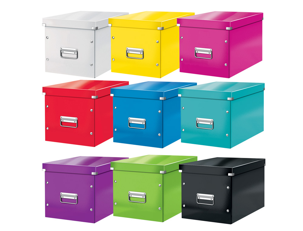CAJA ALMACENAMIENTO LEITZ CLICK & STORE CUBICA GRANDE COLOR NEGRO 320X360X310 MM