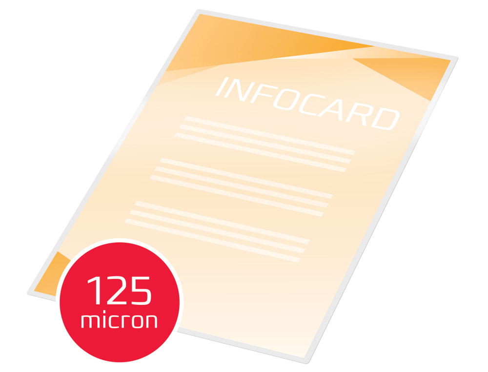 BOLSA DE PLASTIFICAR GBC DIN A6 2X125 MICRAS CAJA DE 100 UNIDADES