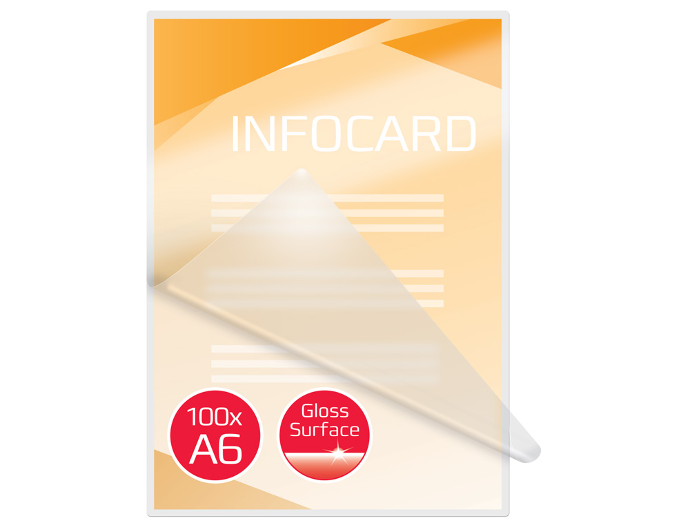 BOLSA DE PLASTIFICAR GBC DIN A6 2X125 MICRAS CAJA DE 100 UNIDADES