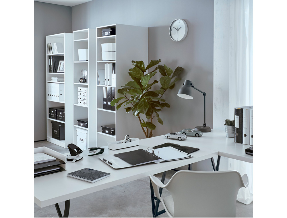 PORTARROLLO SOBREMESA LEITZ WOW DUAL PARA CINTAS 33 MT COLOR BLANCO/NEGRO