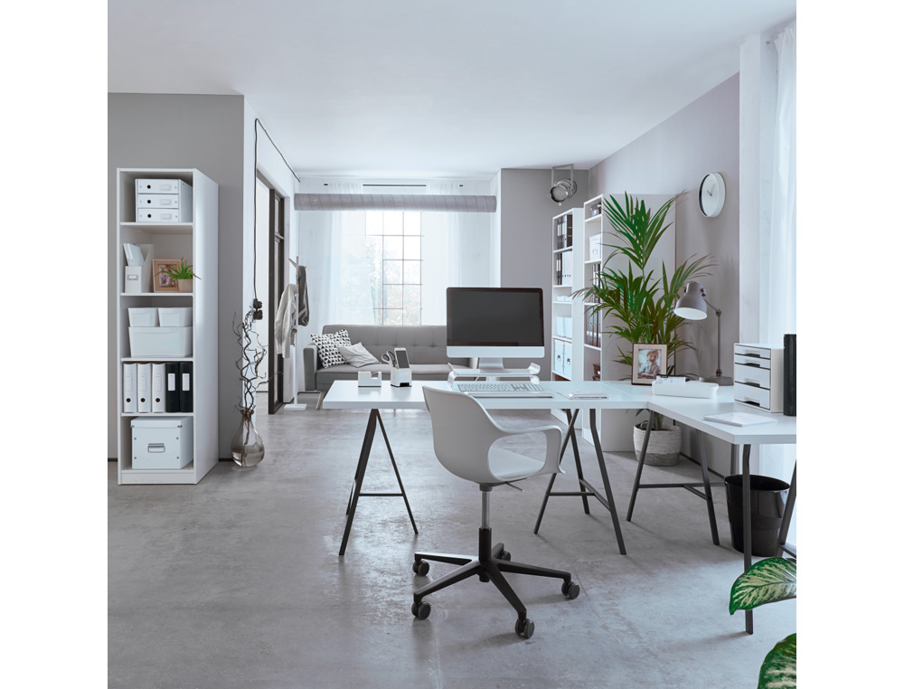 PORTARROLLO SOBREMESA LEITZ WOW DUAL PARA CINTAS 33 MT COLOR BLANCO/NEGRO