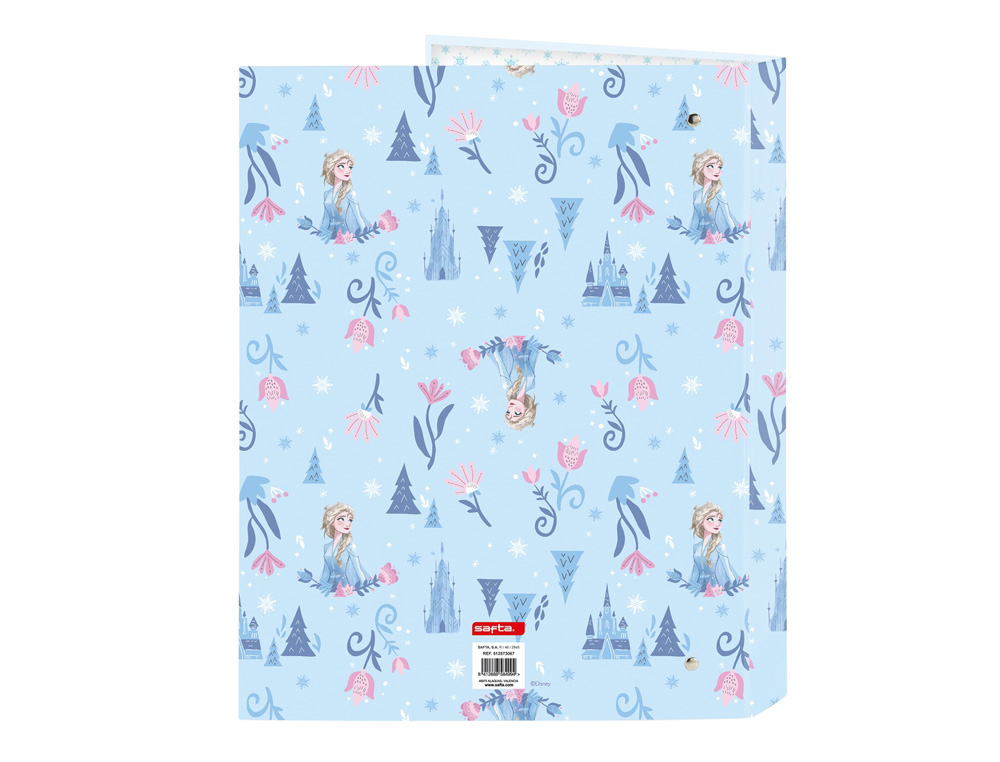 CARPETA CARTON FOLIO 4 ANILLAS MIXTAS SAFTA FROZEN ICE MAGIC