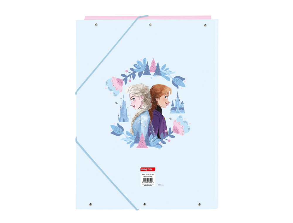 CARPETA CARTON FOLIO GOMAS SOLAPAS SAFTA FROZEN ICE MAGIC