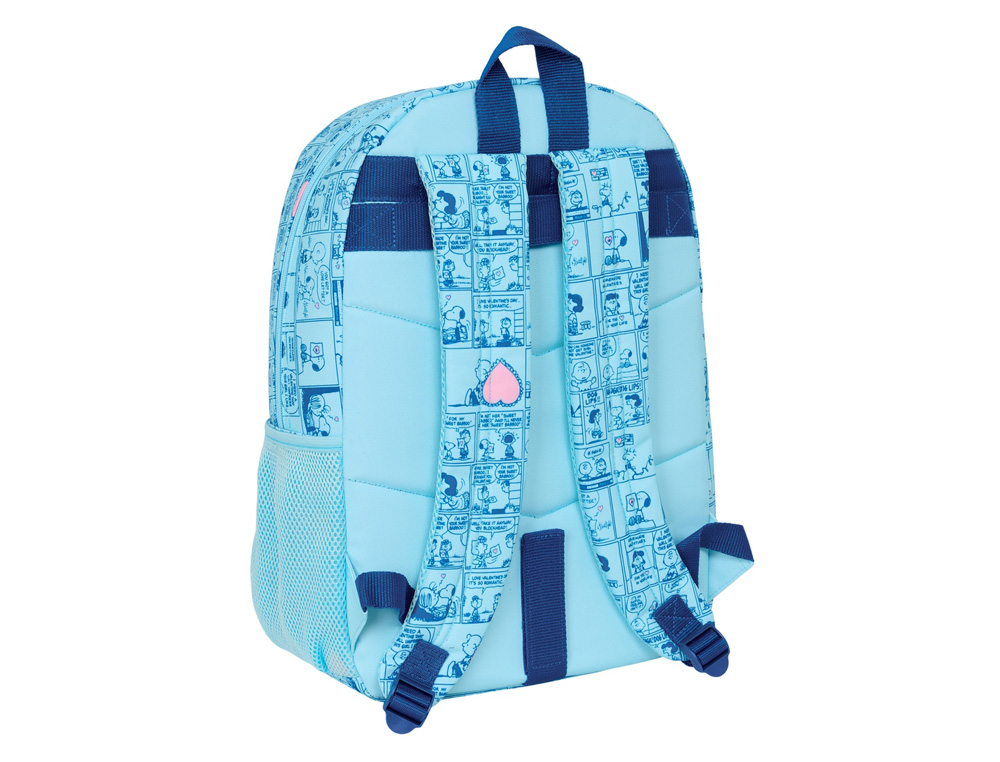 MOCHILA SAFTA ADAPTABLE A CARRO SNOOPY LOVE 460X300X140 MM