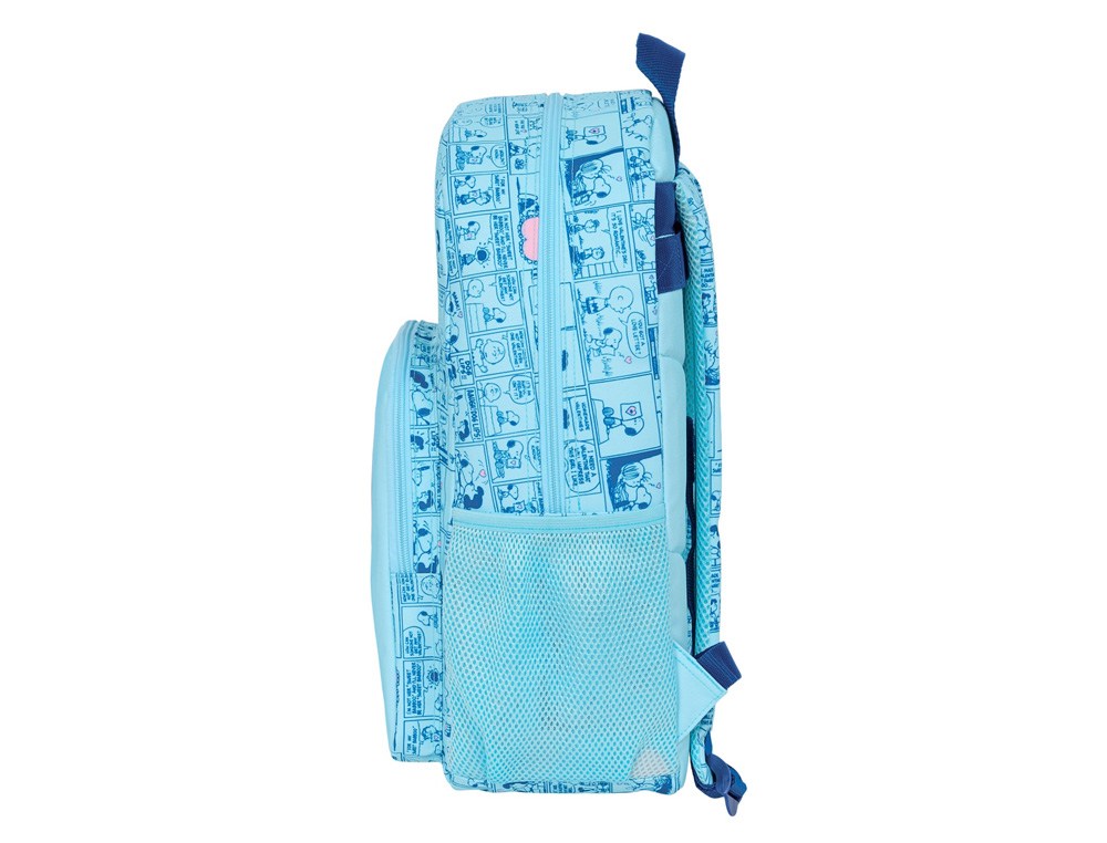 MOCHILA SAFTA ADAPTABLE A CARRO SNOOPY LOVE 460X300X140 MM