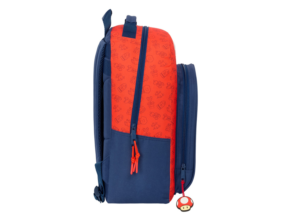 MOCHILA SAFTA ADAPTABLE A CARRO SUPER MARIO TRICK 420X320X150 MM