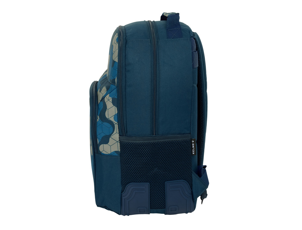 MOCHILA SAFTA DOBLE CON CANTONERAS ADAPTABLE A CARRO KELME EPIC 420X320X150 MM