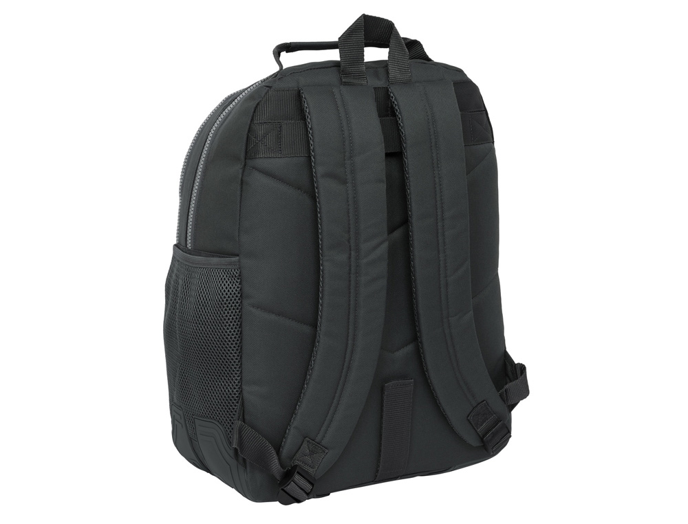 MOCHILA SAFTA DOBLE CON CANTONERAS ADAPTABLE A CARRO REAL MADRID 3 EQUIPACION 24/25 420X320X150 MM