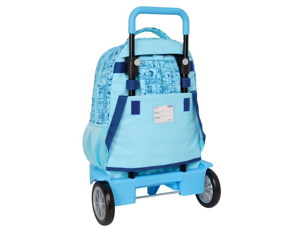 MOCHILA SAFTA GRANDE CON RUEDAS COMPACT EVOLUTION EXTRAIBLE SNOOPY LOVE 450X330X220 MM