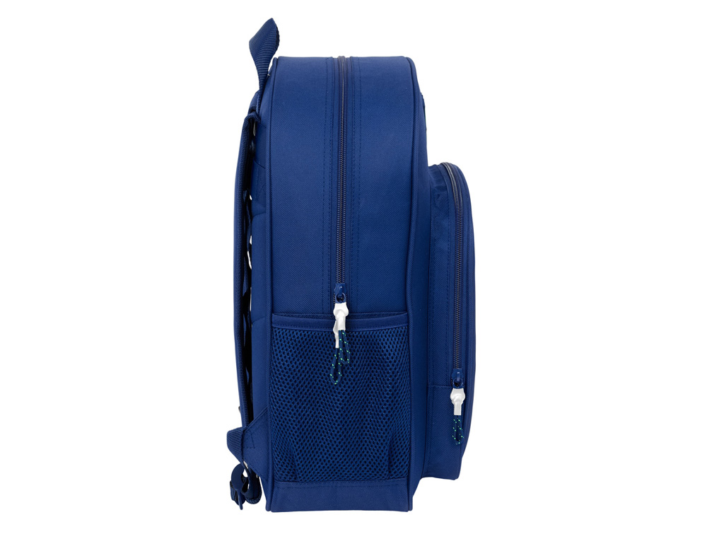 MOCHILA SAFTA JUNIOR ADAPTABLE A CARRO F.C. BARCELONA NAVY BLUE 380X320X120 MM
