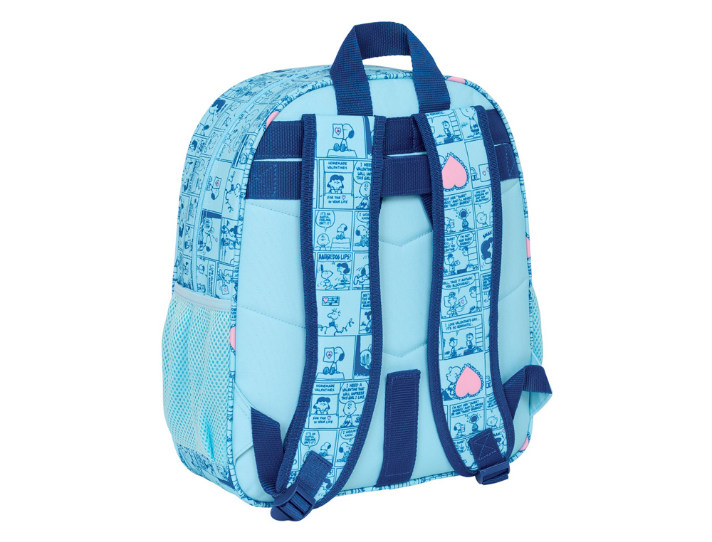 MOCHILA SAFTA JUNIOR ADAPTABLE A CARRO SNOOPY LOVE 380X320X120 MM