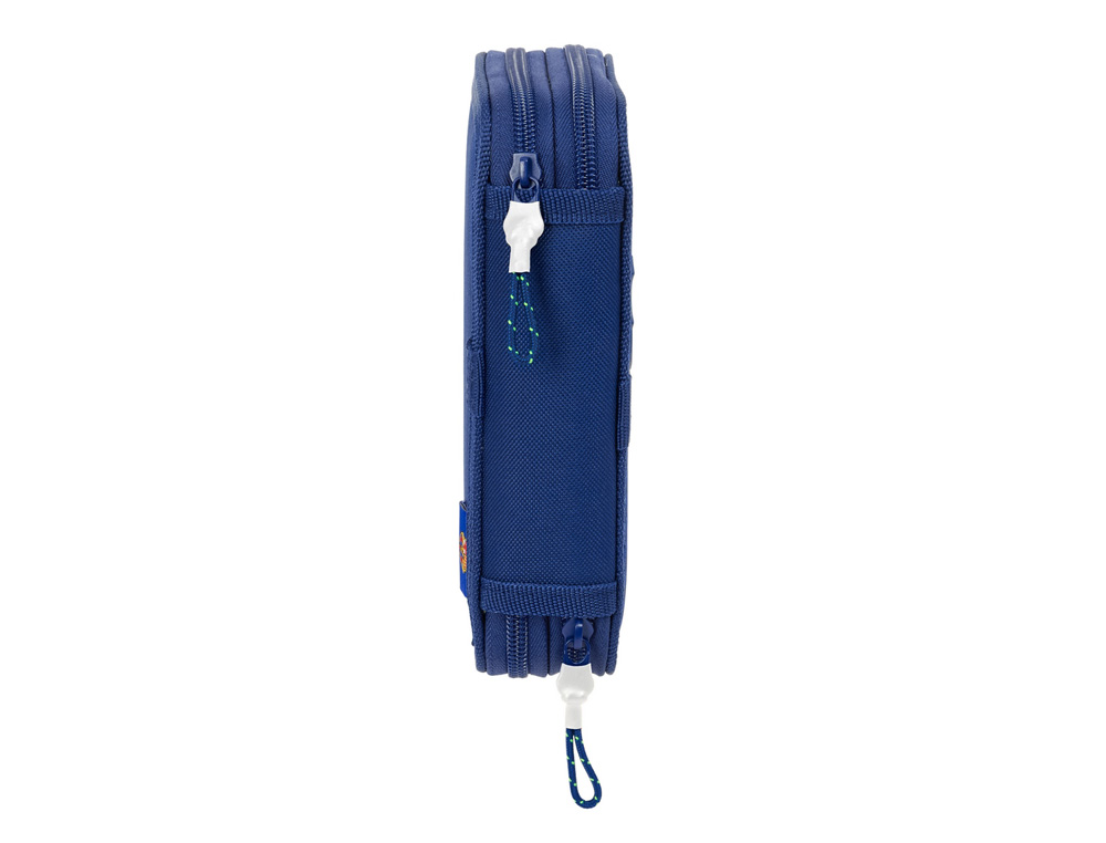 PLUMIER ESCOLAR SAFTA DOBLE PEQUEÑO 29 PIEZAS F.C. BARCELONA NAVY BLUE 195X125X40 MM