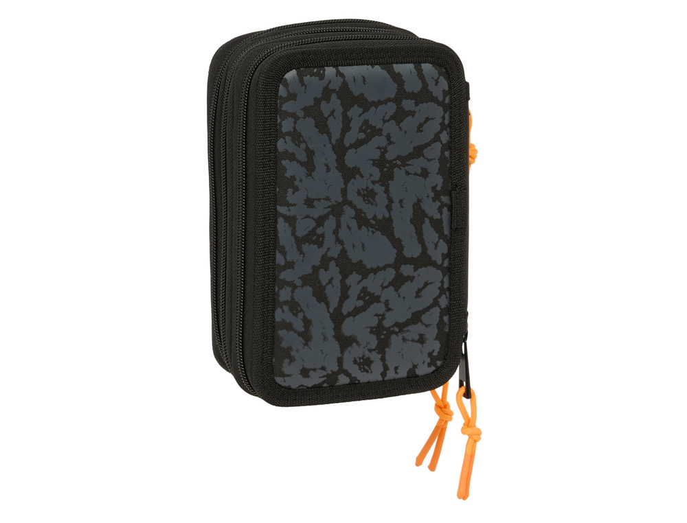 PLUMIER ESCOLAR SAFTA TRIPLE 37 PIEZAS NARUTO CHAKRA 195X125X55 MM