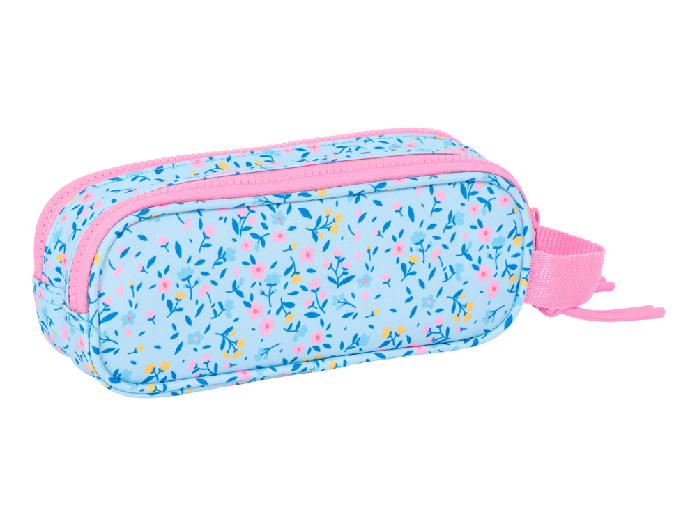 BOLSO ESCOLAR PORTATODO SAFTA DOBLE VICKY MARTIN BERROCAL PARAISO 80X210X60 MM
