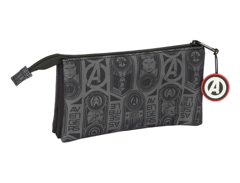 BOLSO ESCOLAR PORTATODO SAFTA TRIPLE AVENGERS VENDETTA 120X220X30 MM