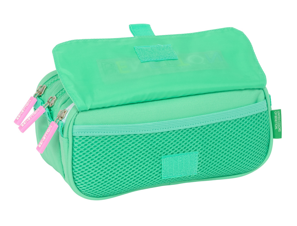 BOLSO ESCOLAR PORTATODO SAFTA TRIPLE BIG BENETTON MINT 100X215X80 MM