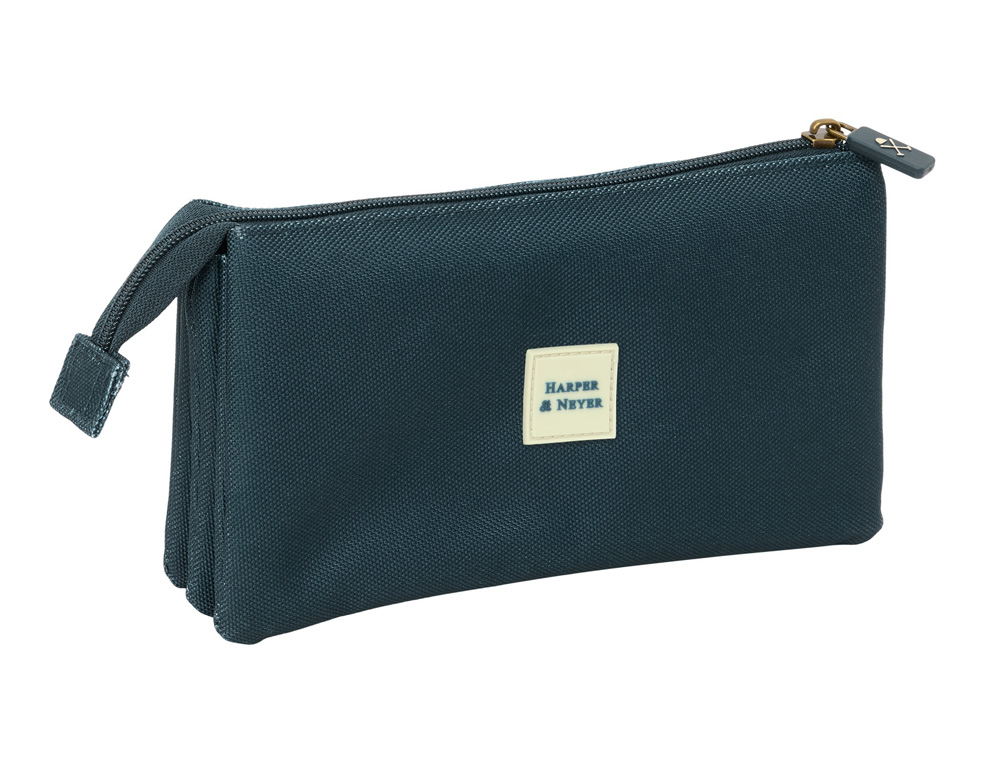 BOLSO ESCOLAR PORTATODO SAFTA TRIPLE HARPER & NEYER 120X220X30 MM