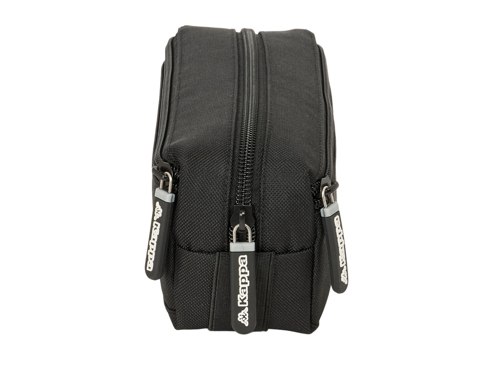 BOLSO ESCOLAR PORTATODO SAFTA TRIPLE CON GOMA ELASTICA 22CM KAPPA DARK 85X220X60 MM