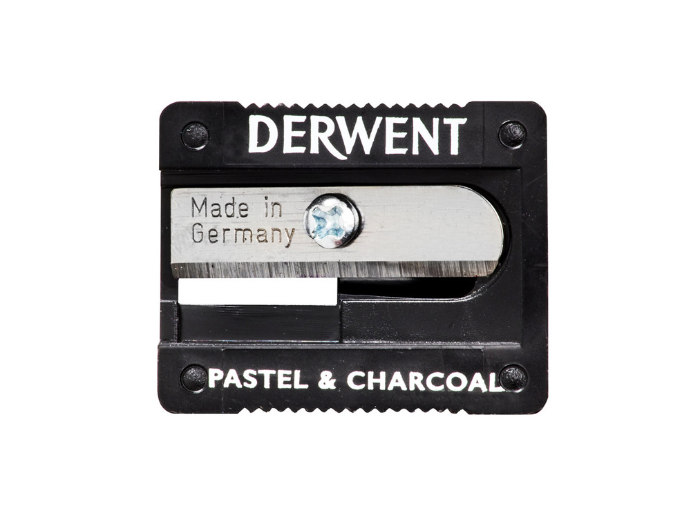 SACAPUNTAS DERWENT PLASTICO 1 USO PARA LAPICES PASTEL Y CHARCOAL