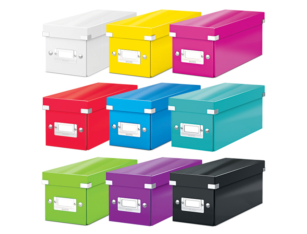 CAJA DE ALMACENAMIENTO LEITZ CLICK&STORE CD BOX COLOR VIOLETA 143X147X352 MM