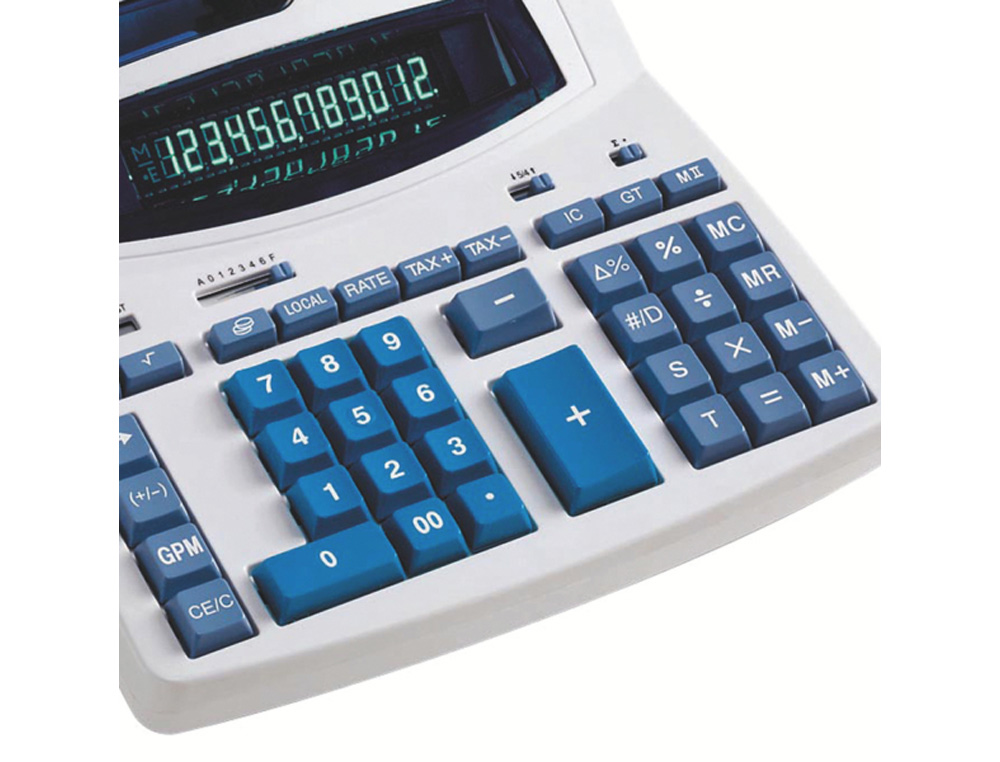 CALCULADORA IBICO 1232X IMPRESORA PANTALLA FLUOR PAPEL 57 MM 12 DIGITOS IMPRESION BICOLOR