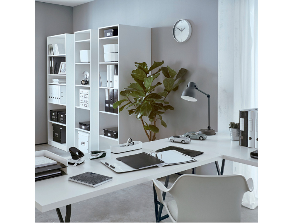 CARPETA LEITZ WOW PLASTICO RIGIDO DIN A4 CON PINZA SUPERIOR COLOR BLANCO