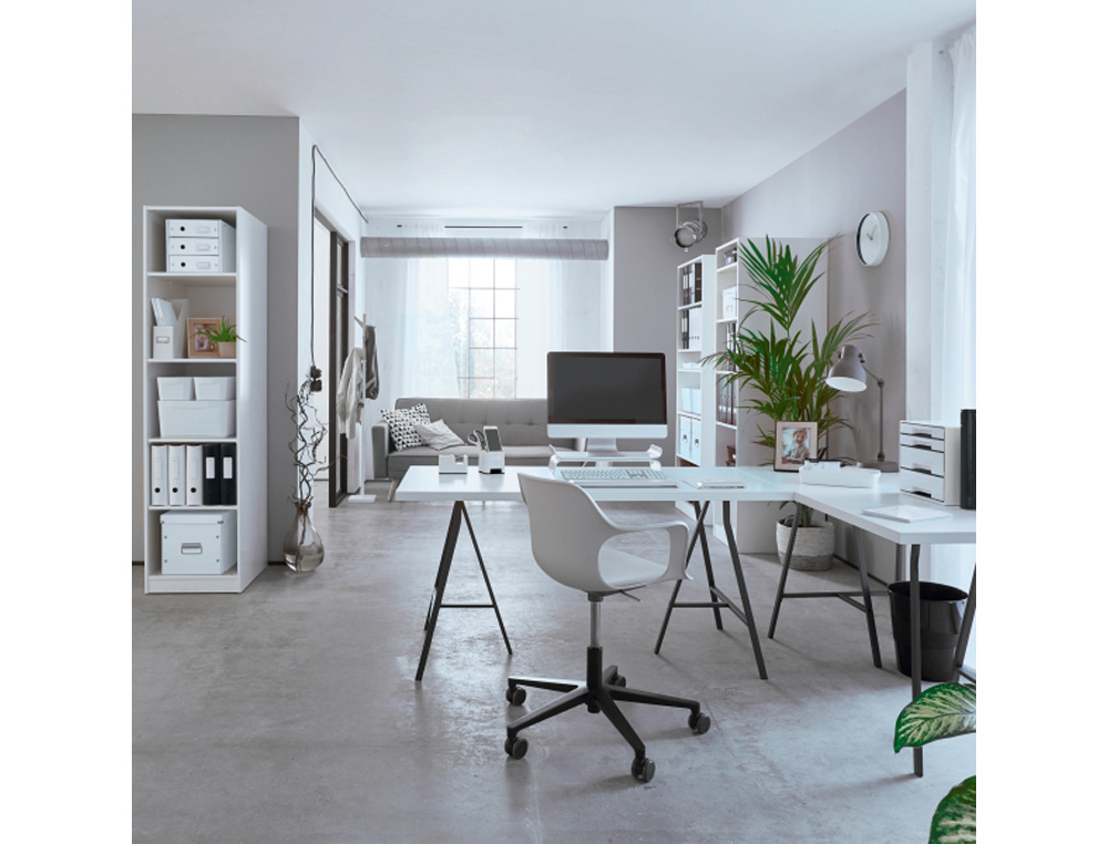 CARPETA LEITZ WOW PLASTICO RIGIDO DIN A4 CON PINZA SUPERIOR COLOR BLANCO