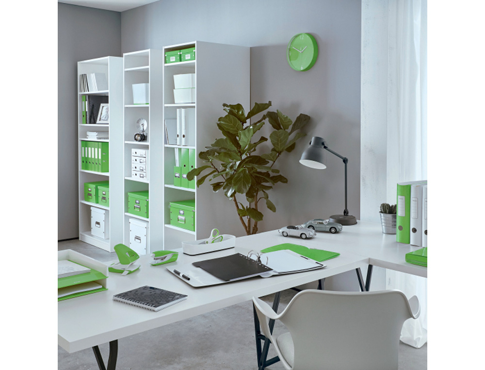PORTARROLLO SOBREMESA LEITZ WOW DUAL PLASTICO PARA CINTAS 33 MT COLOR BLANCO/VERDE