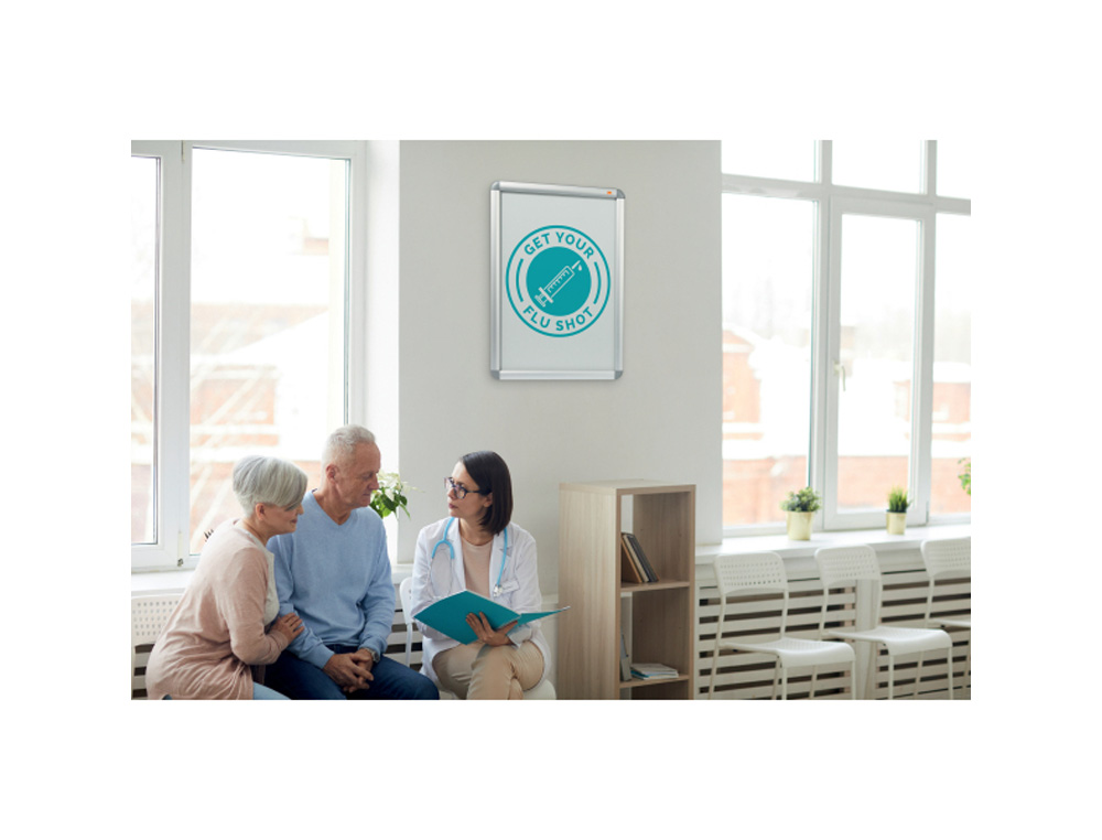 VITRINA DE ANUNCIOS NOBO CON MARCO DE ALUMINIO A PRESION PREMIUM PLUS PARA EXTERIOR DIN A0 976X40X1390 MM