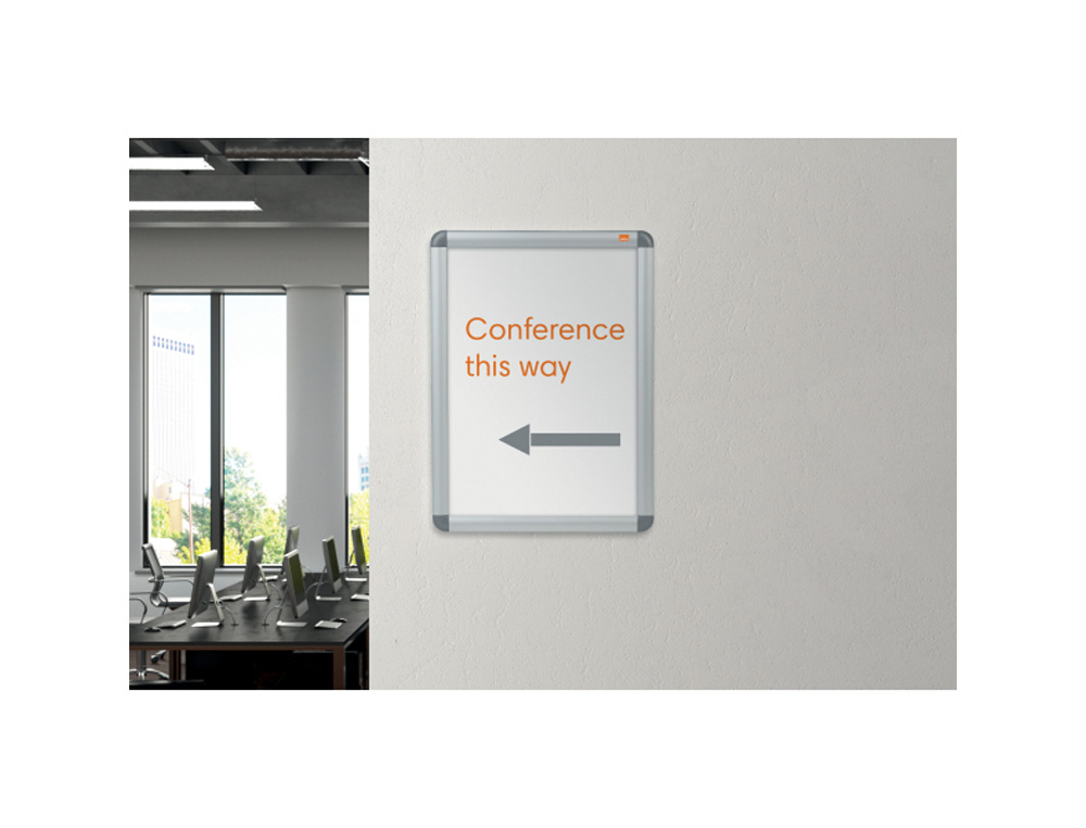 VITRINA DE ANUNCIOS NOBO CON MARCO DE ALUMINIO A PRESION PREMIUM PLUS PARA EXTERIOR DIN A0 976X40X1390 MM