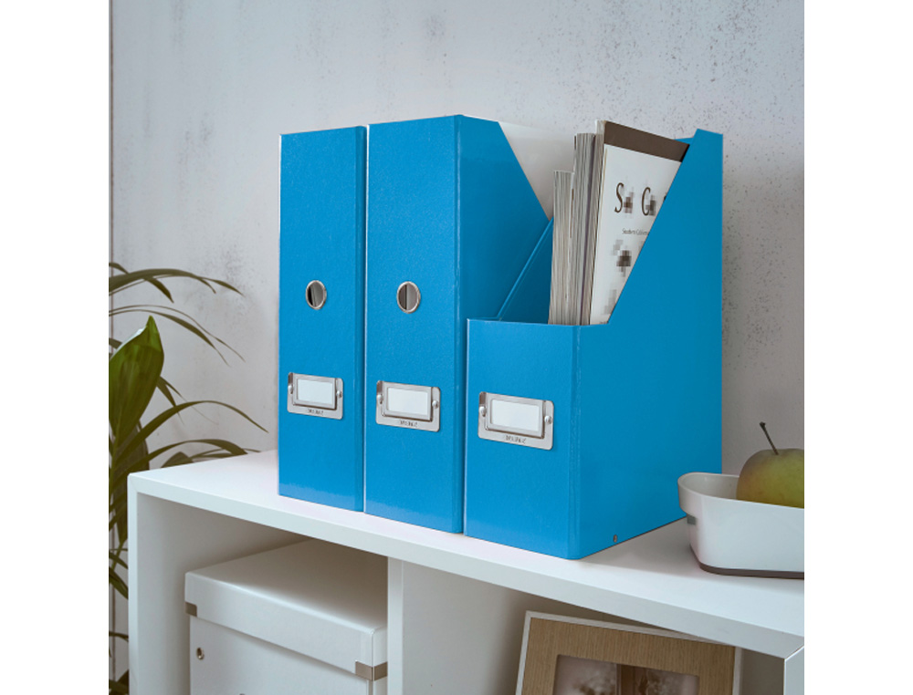 REVISTERO LEITZ CLICK & STORE CARTON FORRADO COLOR AZUL 103X170X235 MM