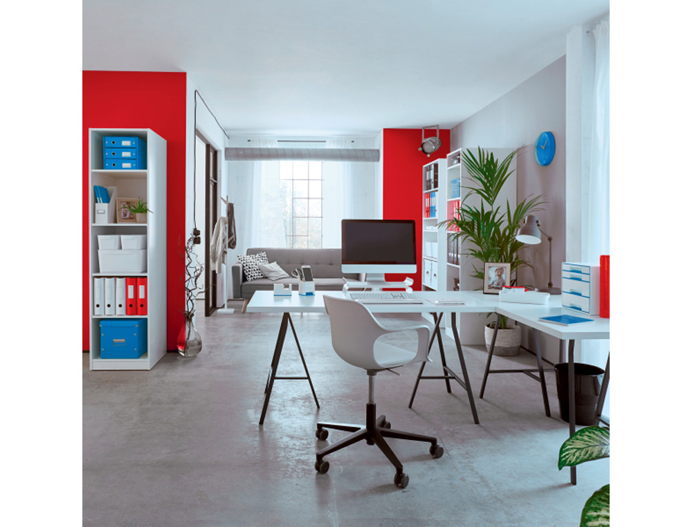 REVISTERO LEITZ CLICK & STORE CARTON FORRADO COLOR AZUL 103X170X235 MM