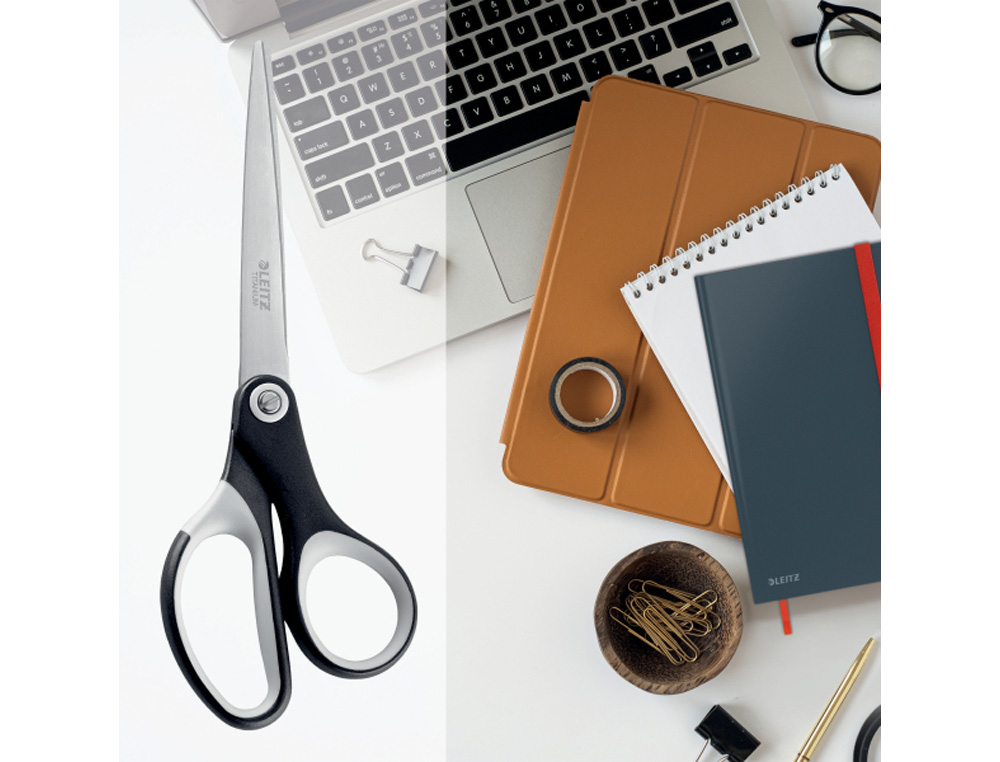 TIJERA LEITZ PREMIUM TITANIUM 180 MM COLOR NEGRO