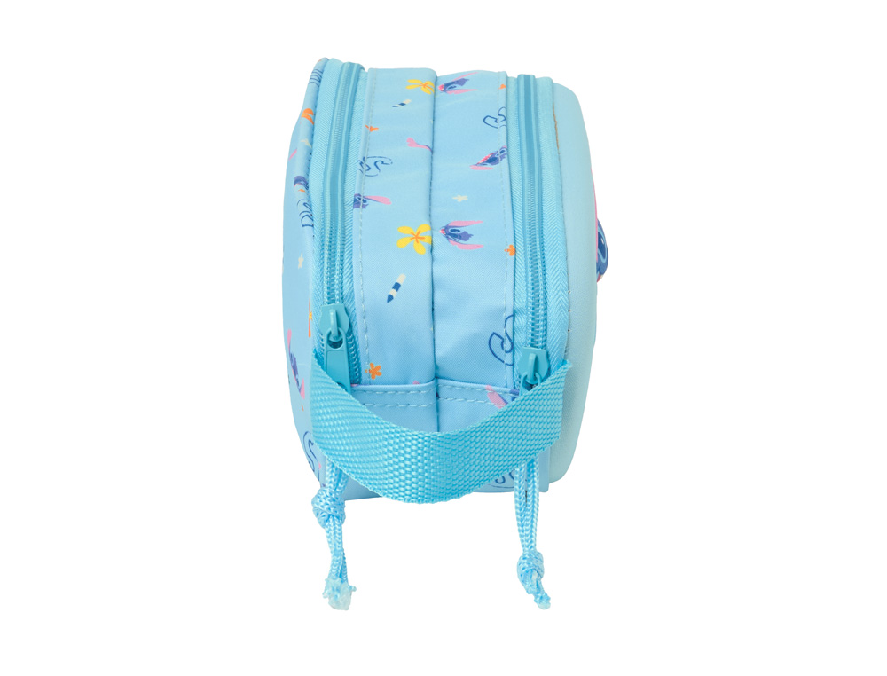 BOLSO ESCOLAR PORTATODO SAFTA DOBLE 3D MOCHILAS 3D STITCH 80X210X60 MM