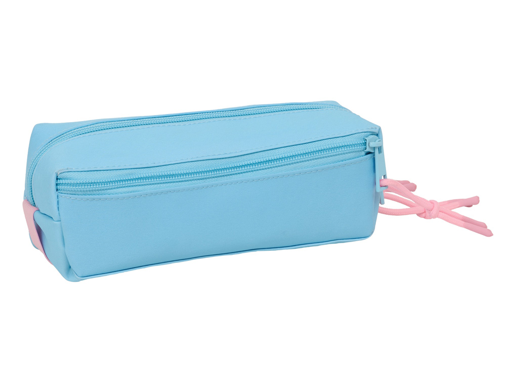 BOLSO ESCOLAR PORTATODO SAFTA TRIPLE PEQUEÑO CON GOMA ELASTICA 22CM STITCH HAPPY 85X220X60 MM
