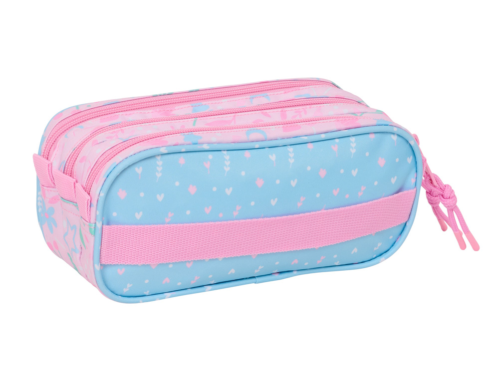 BOLSO ESCOLAR PORTATODO SAFTA TRIPLE BIG BLACKFIT8 SMILE 100X215X80 MM