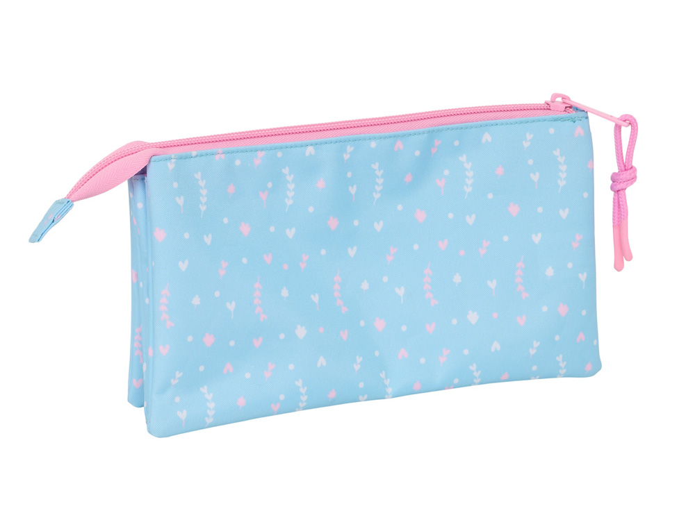 BOLSO ESCOLAR PORTATODO SAFTA TRIPLE BLACKFIT8 SMILE 120X220X30 MM