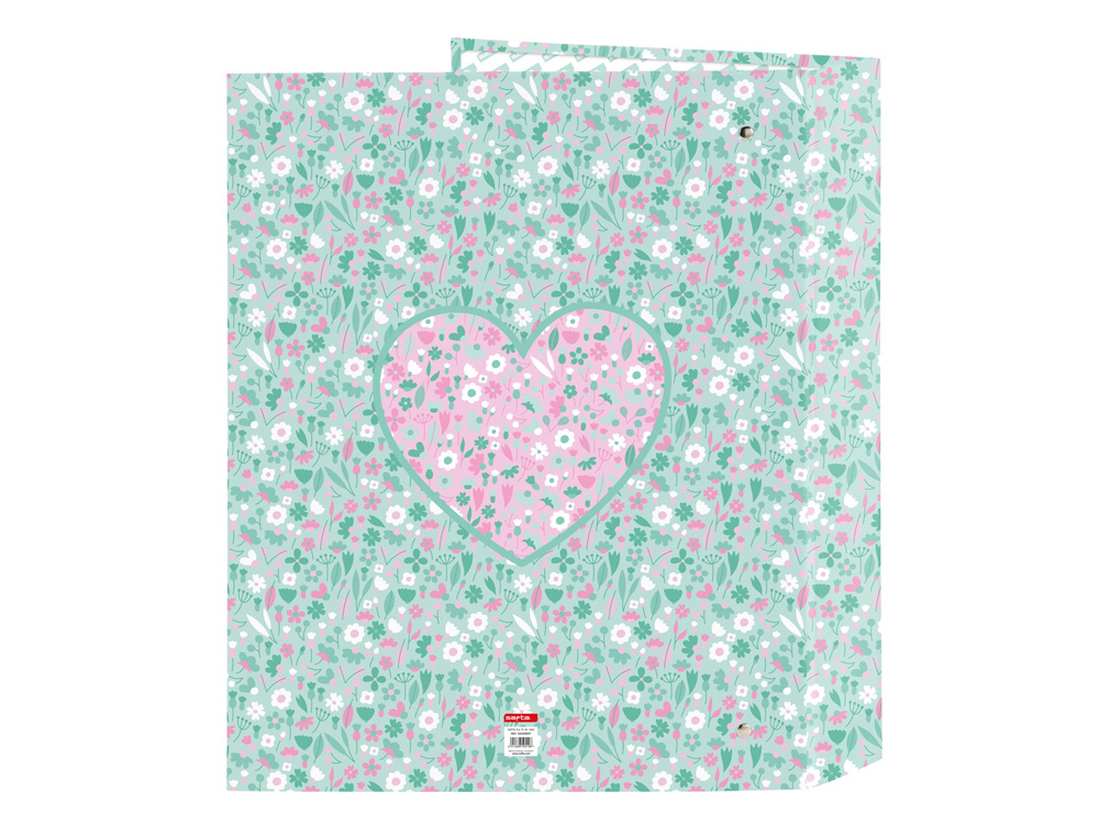 CARPETA SAFTA 4 ANILLAS FOLIO CARTON LOMO ANCHO CUORE
