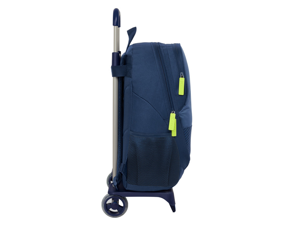 MOCHILA SAFTA MOD. 665 CON CARRO 905 MUNICH BLUE INDIGO 440X320X160 MM