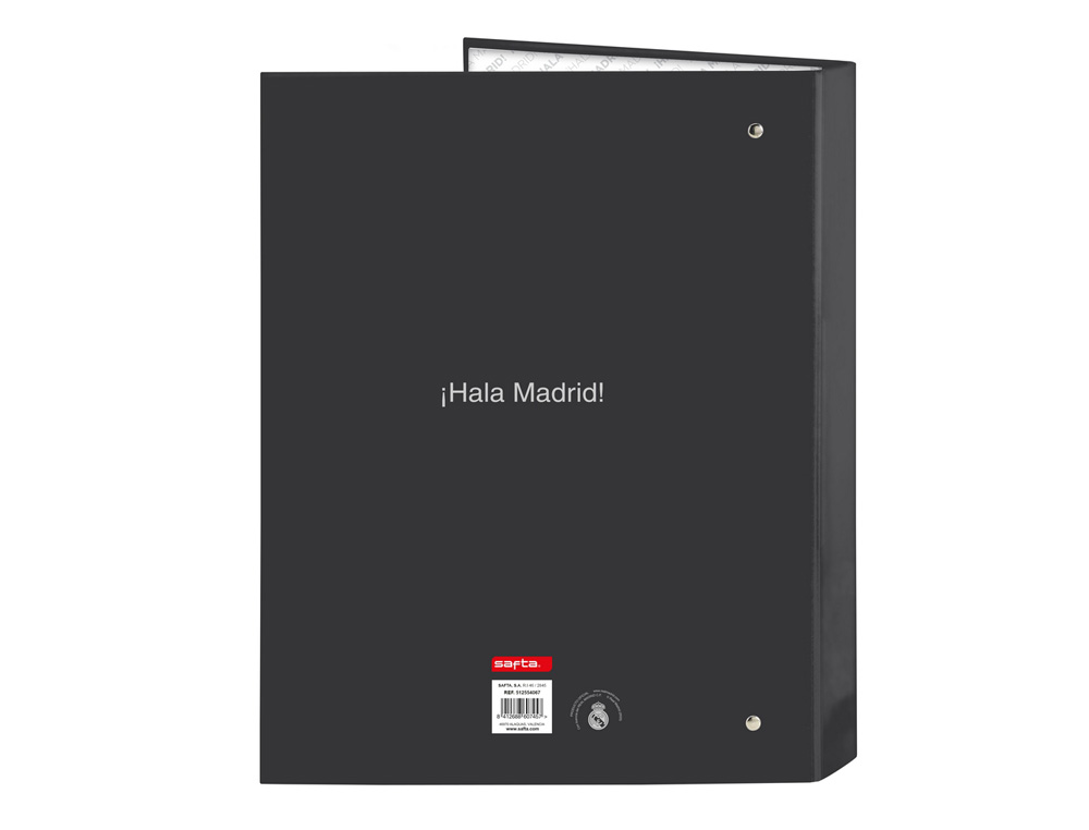 CARPETA SAFTA 4 ANILLAS MIXTAS FOLIO CARTON REAL MADRID 1 EQUIPACION 25/26