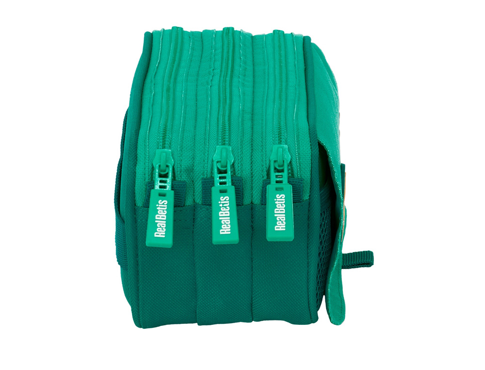 BOLSO ESCOLAR PORTATODO SAFTA TRIPLE BIG RESISTENTE AL AGUA REAL BETIS 100X215X80 MM