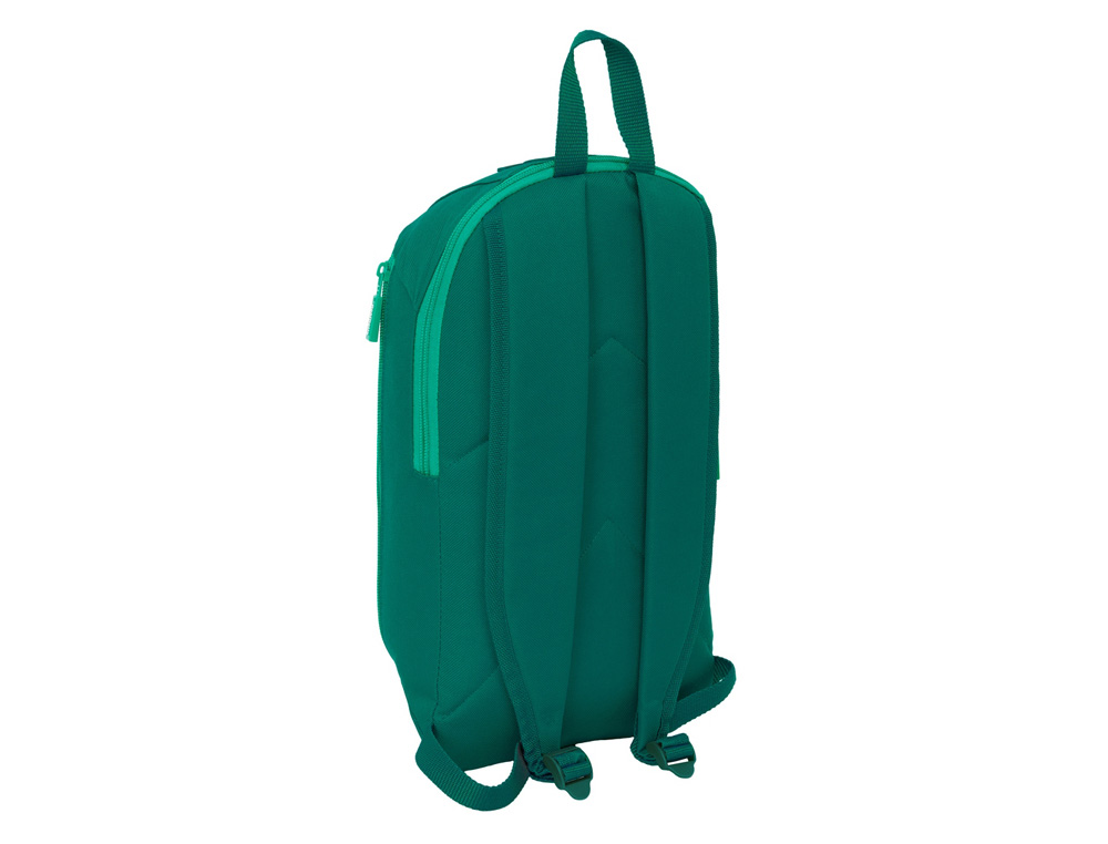 MINI MOCHILA SAFTA CON CREMALLERA VERTICAL RESISTENTE AL AGUA REAL BETIS 390X220X100 MM