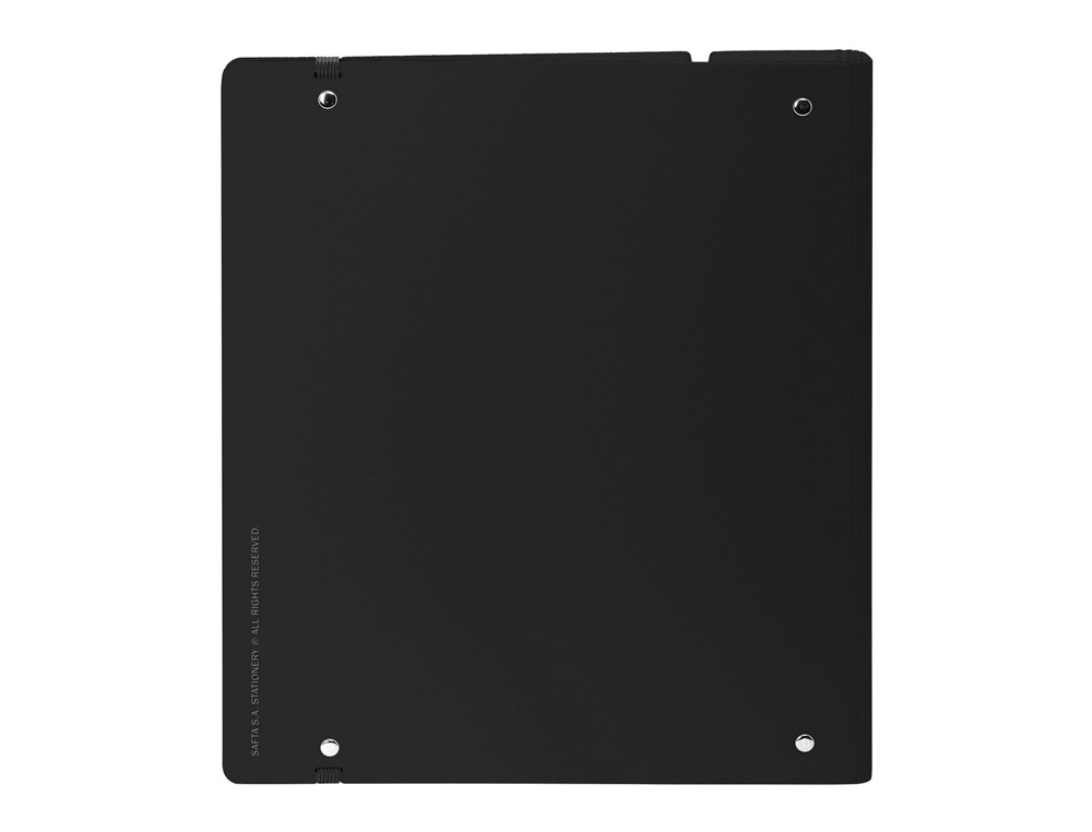 CARPETA CON RECAMBIO SAFTA DIN A4 CUADRO 5 MM POLIPROPILENO FOAM 4 ANILLAS 35MM BLACK