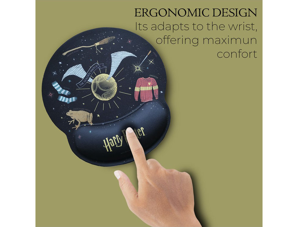 ALFOMBRILLA DE RATON HARRY POTTER DE GEL ERGONOMICA 250X230 MM