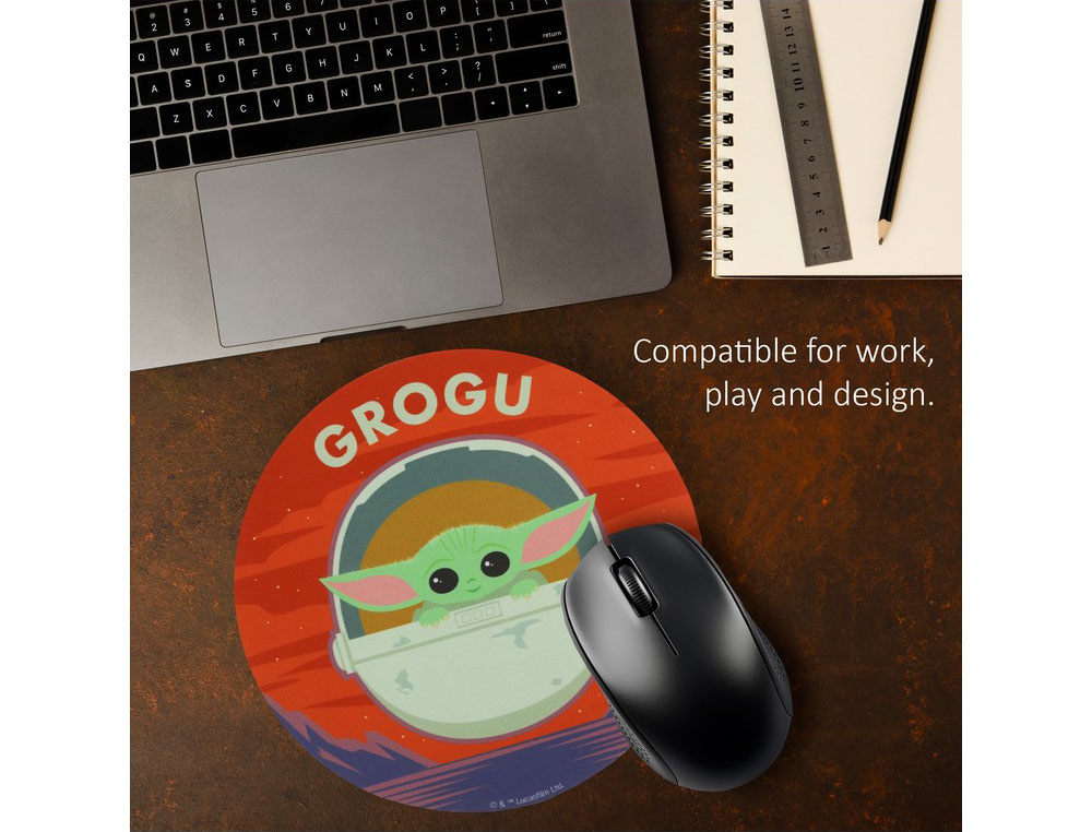 ALFOMBRILLA DE RATON MANDALORIAN REDONDA GROGU 200 MM