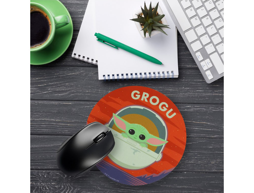 ALFOMBRILLA DE RATON MANDALORIAN REDONDA GROGU 200 MM