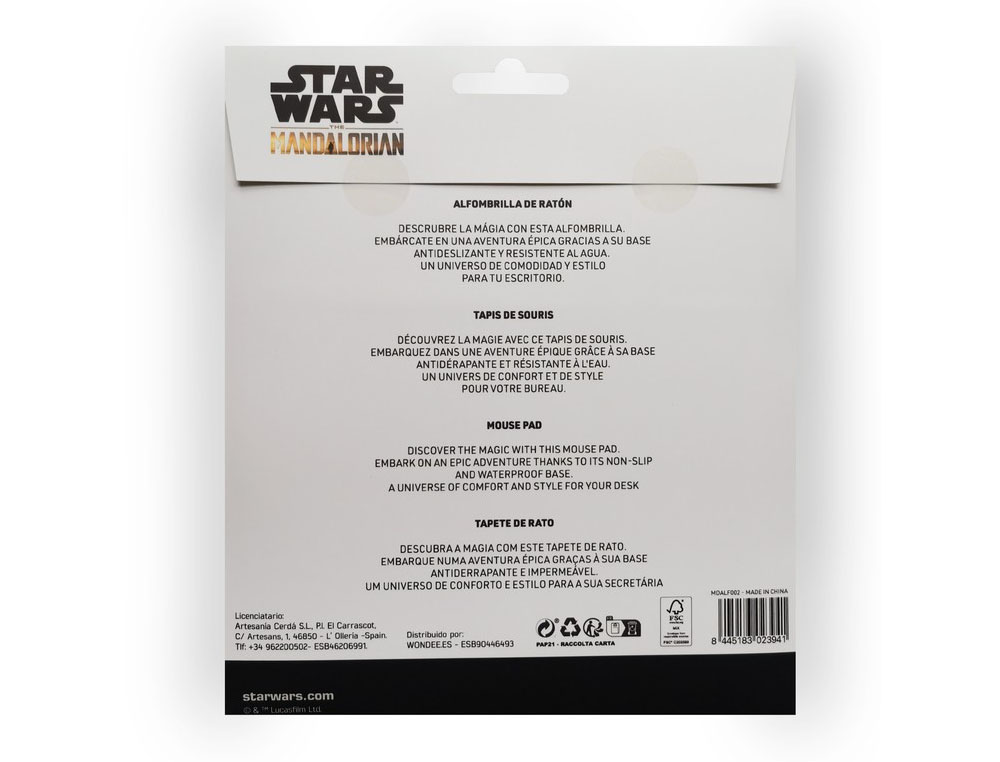 ALFOMBRILLA DE RATON MANDALORIAN REDONDA GROGU 200 MM