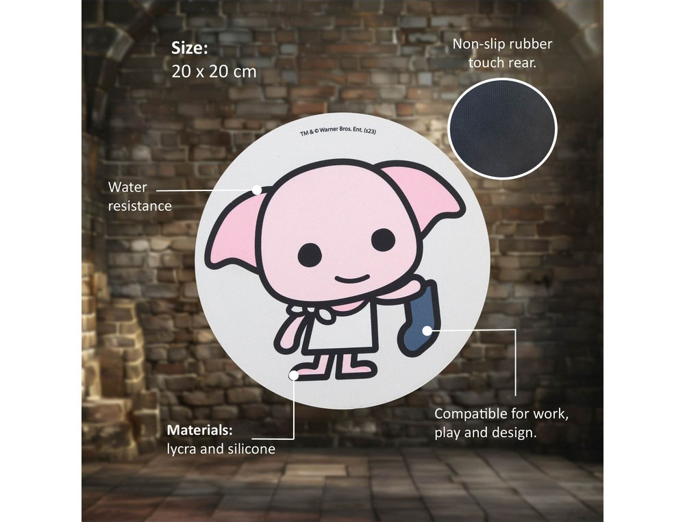 ALFOMBRILLA DE RATON HARRY POTTER REDONDA DOBBY 200 MM